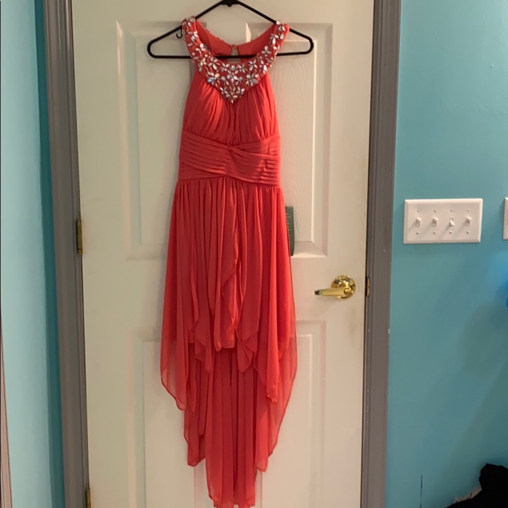 Coral pink dress